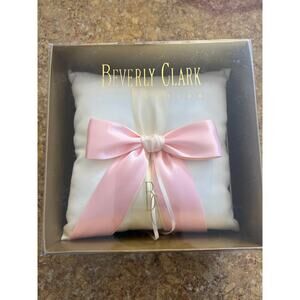 Beverly Clark Collection Pink and Ivory Wedding Ring Pillow